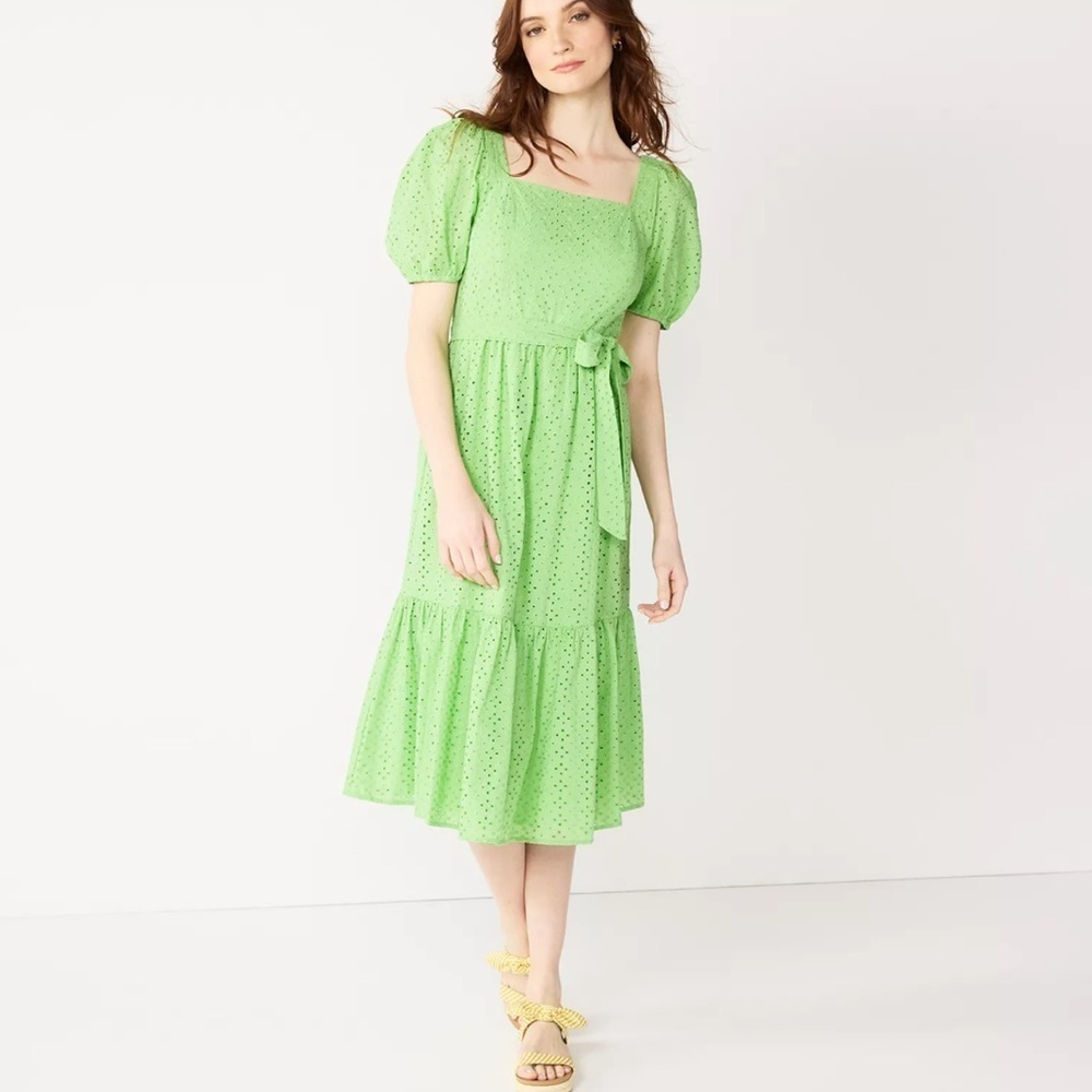 Draper James Eyelet Midi Dress